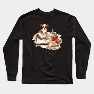 Books And Coffee And Dogs And Social Justice Long Sleeve T-Shirt